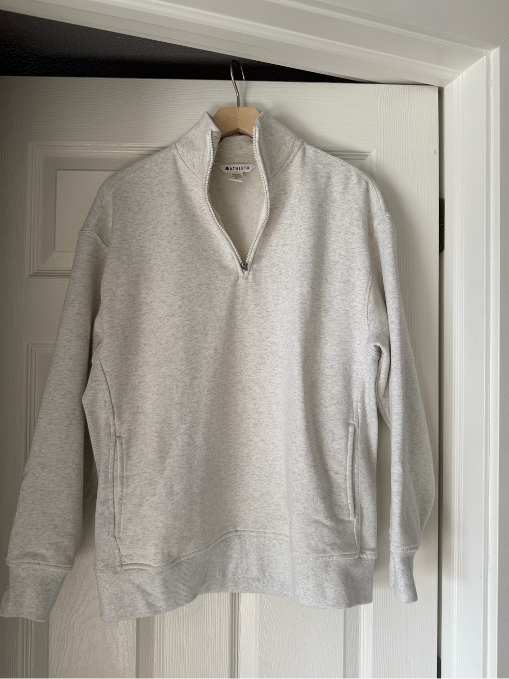 Athleta 1/4 Zip Oversized Fleece Sweatshirt